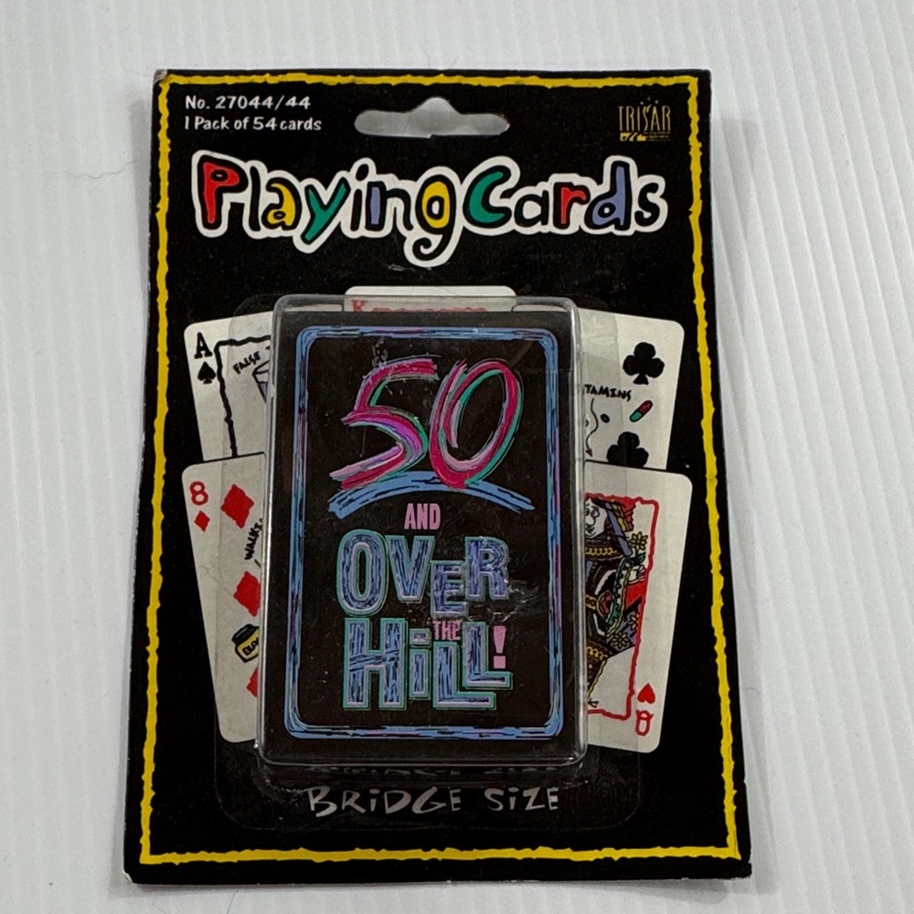 New 50 and Over the Hill Playing Cards - Multicolor